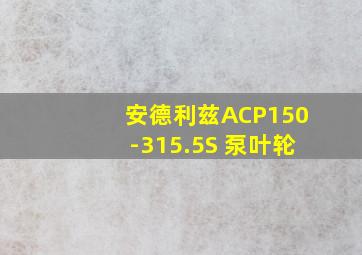 安德利兹ACP150-315.5S 泵叶轮